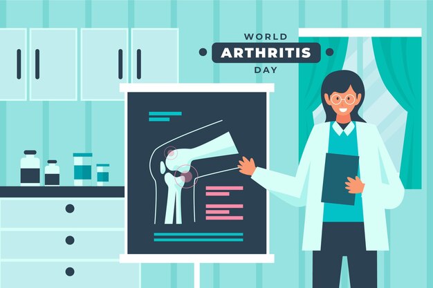 Flacher Weltarthritis-Tageshintergrund