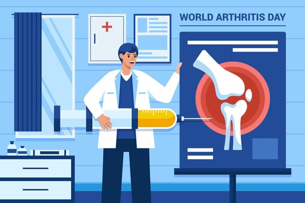Flacher Weltarthritis-Tageshintergrund