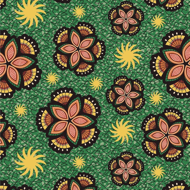 Flaches afrikanisches Musterdesign