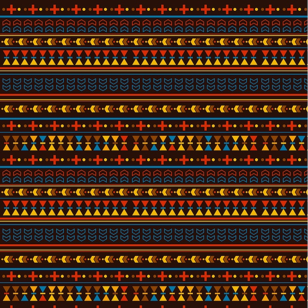 Kostenloser Vektor flaches afrikanisches musterdesign