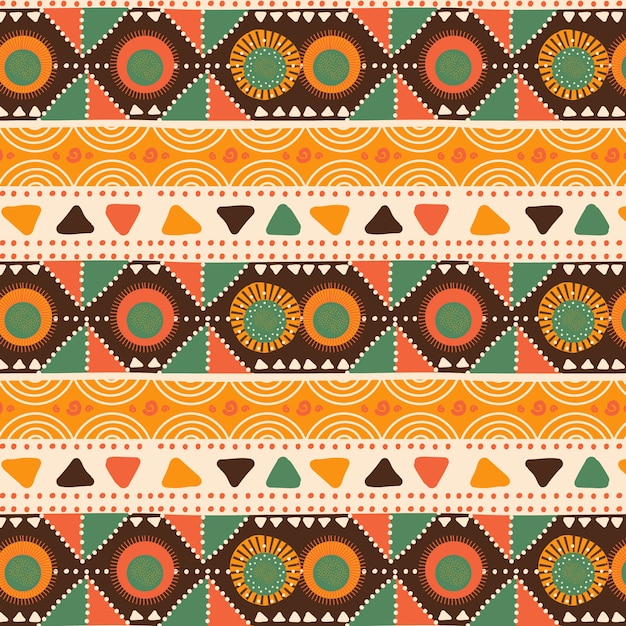 Flaches afrikanisches musterdesign