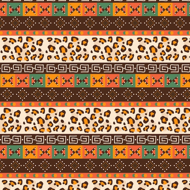 Flaches afrikanisches musterdesign