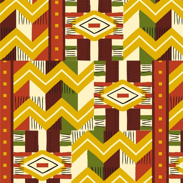 Flaches afrikanisches Musterdesign