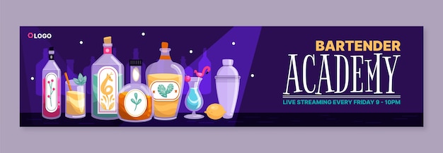 Flaches Barkeeper-Twitch-Banner