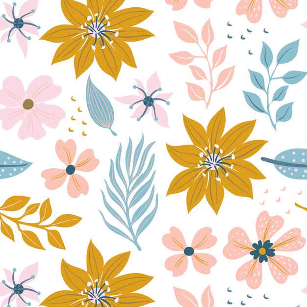 Flaches Blumenmuster