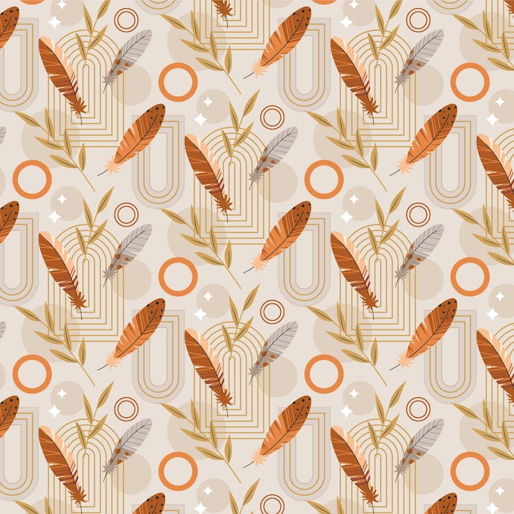 Kostenlose Vektor flaches boho-muster-design