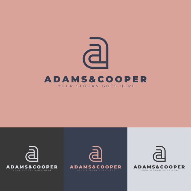 Flaches Design AC-Logo-Design-Vorlage