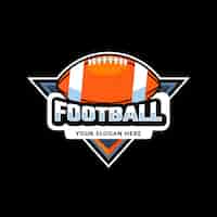 Kostenloser Vektor flaches design american football logo-vorlage