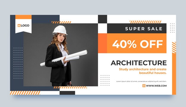 Flaches Design-Architekten-Verkaufsbanner
