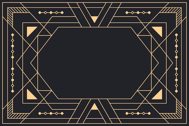 Flaches Design Art-Deco-Instagram-Postsammlung