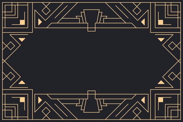 Flaches Design Art-Deco-Instagram-Postsammlung