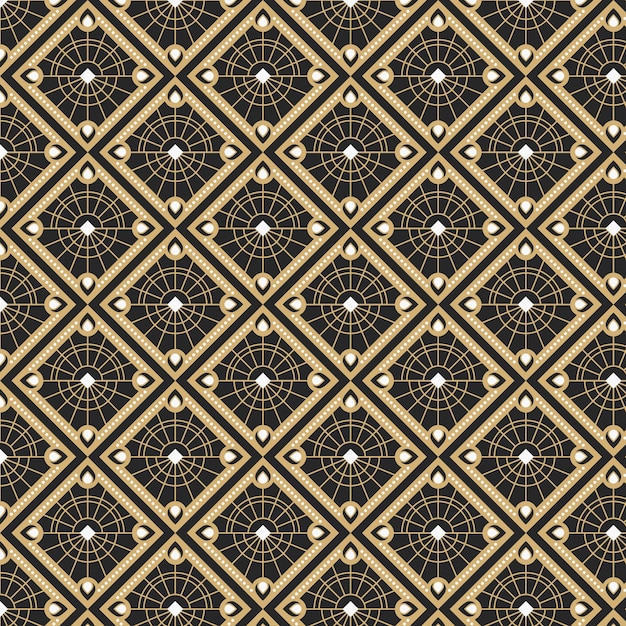 Flaches Design Art Deco Premium-Muster
