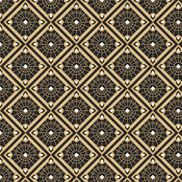 Flaches Design Art Deco Premium-Muster