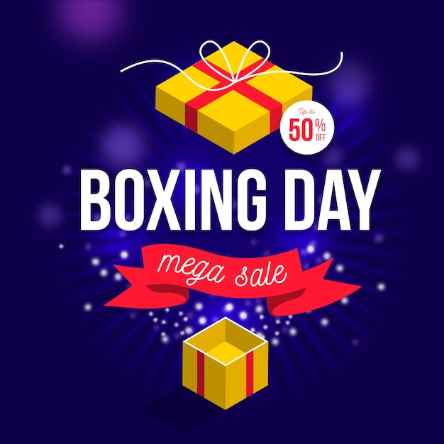 Flaches design-boxing-day-sale-konzept