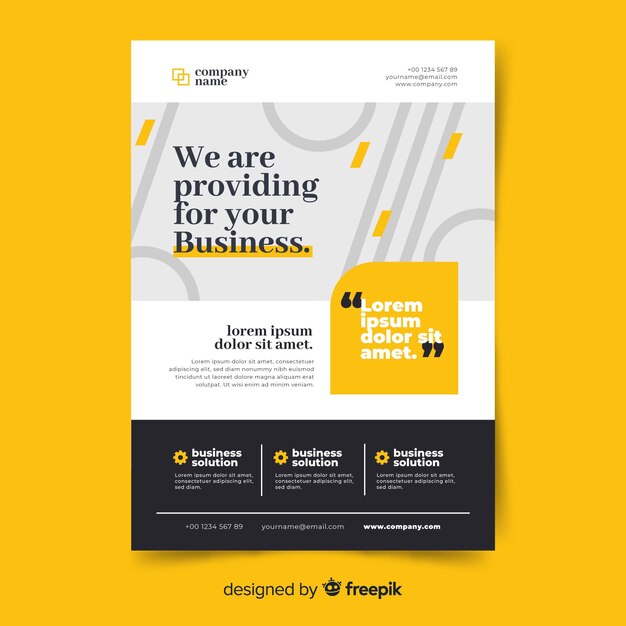 Flaches Design Business Flyer Vorlage