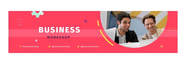 Kostenloser Vektor flaches design-business-workshop-template-design