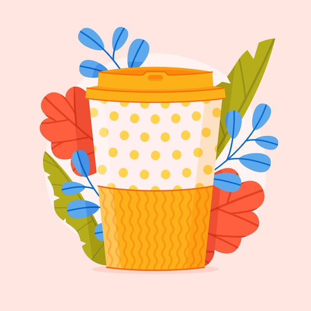 Flaches Design der Eco-Cup-Illustration