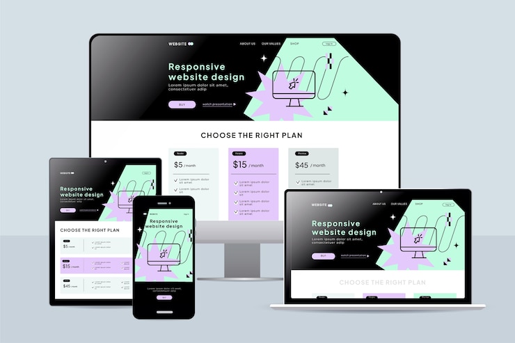 Kostenlose Vektor flaches design des ansprechenden website-designs