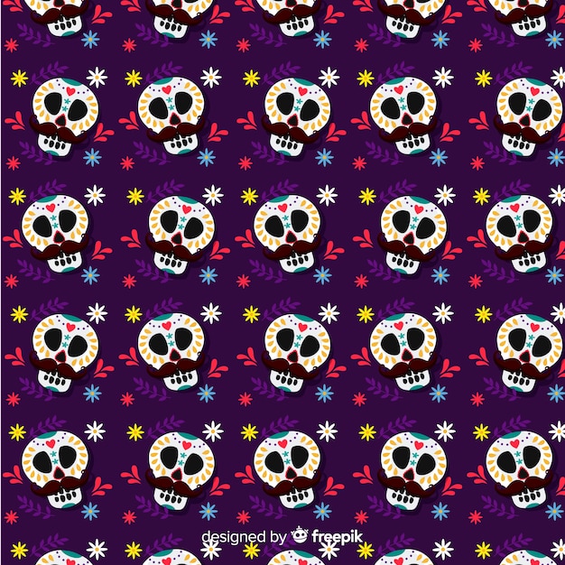 Flaches design día de muertos muster