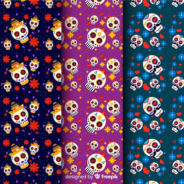 Flaches design día de muertos muster