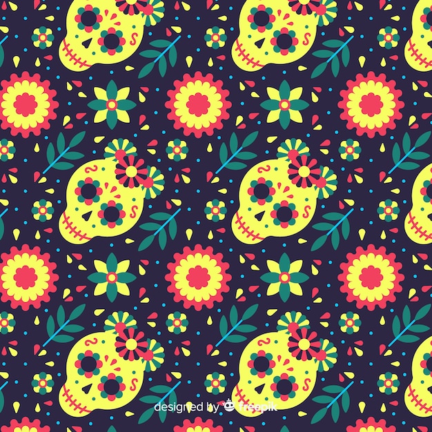 Flaches design día de muertos muster