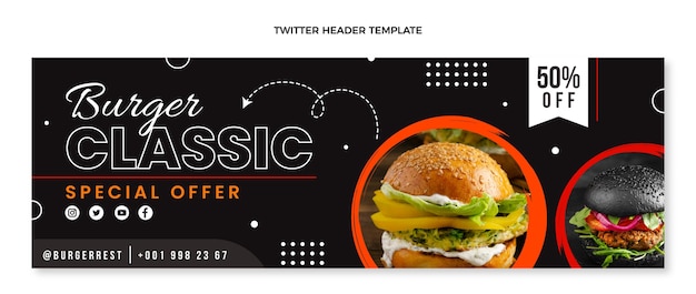 Flaches design essen twitter header