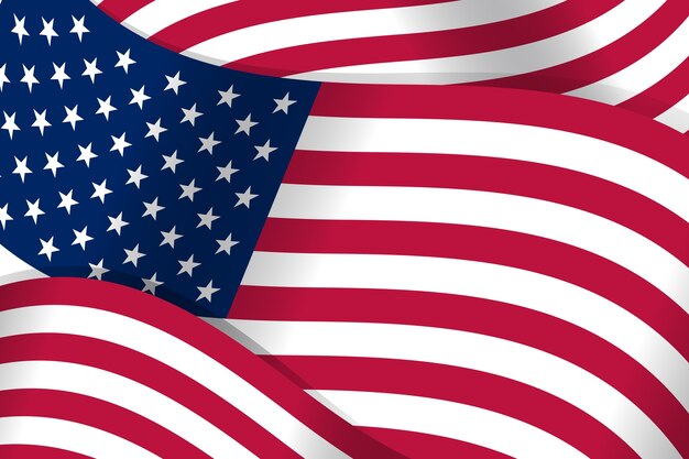 Flaches Design Grunge amerikanische Flagge