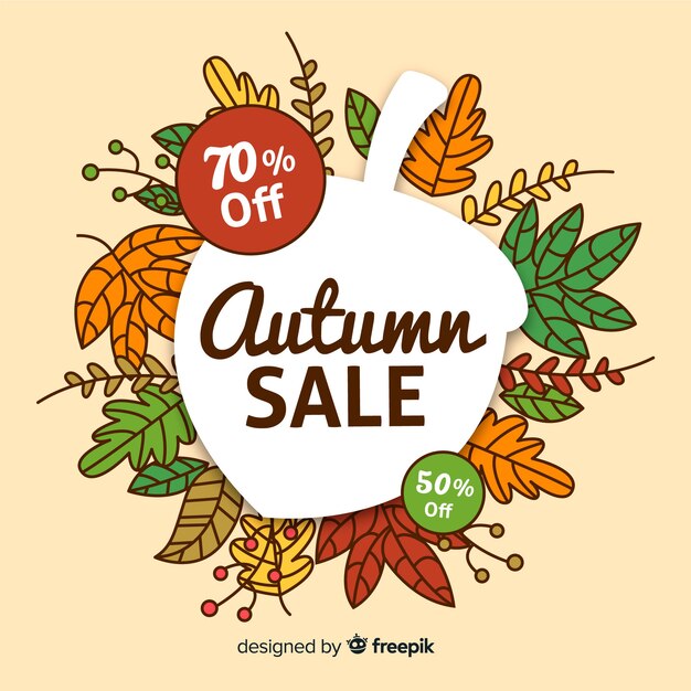 Flaches design herbst sale hintergrund