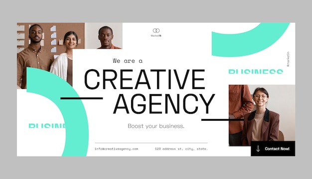 Flaches Design horizontale Banner-Vorlage
