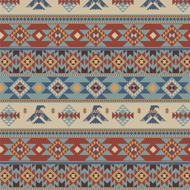 Flaches Design indianisches Muster