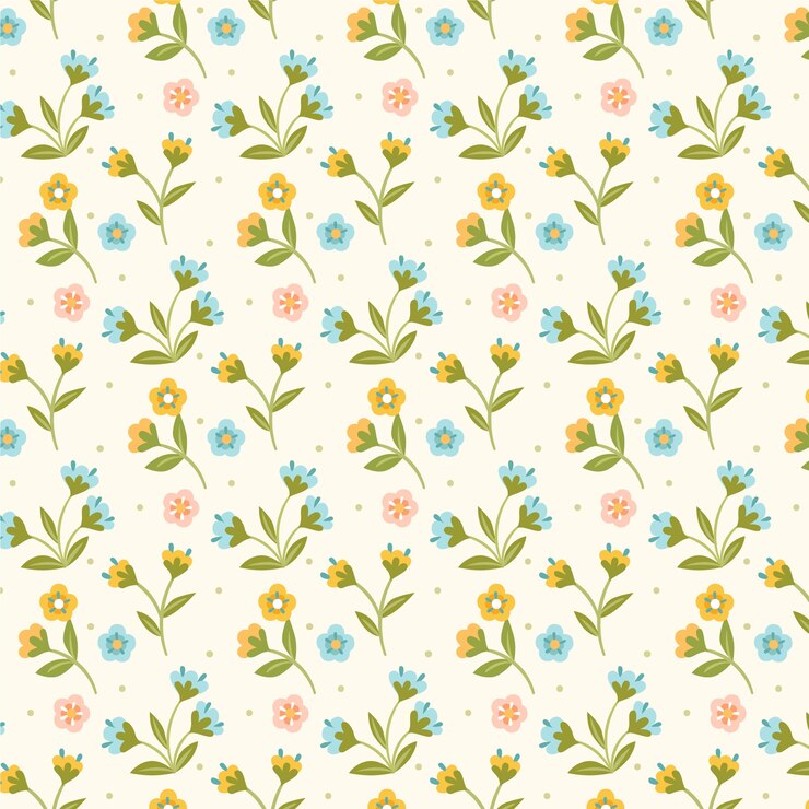 Kostenlose Vektor flaches design, kleines blumenmusterdesign