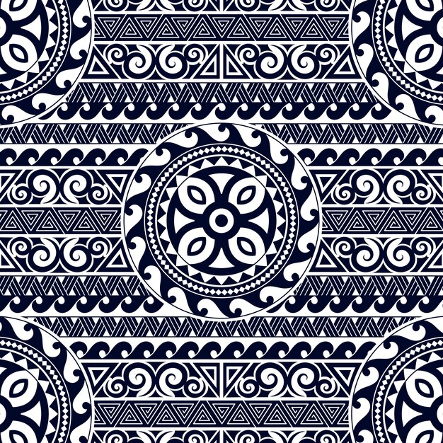 Flaches Design Maori-Tattoo-Muster-Design