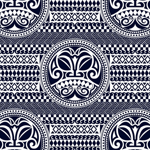 Flaches Design Maori-Tattoo-Muster-Design