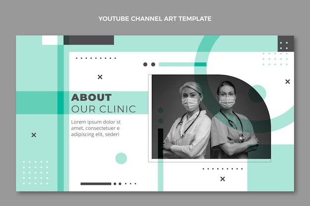 Flaches design medizinische klinik youtube kanalkunst