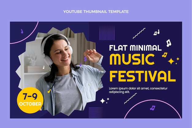 Flaches Design minimales Musikfestival youtube thumbnail