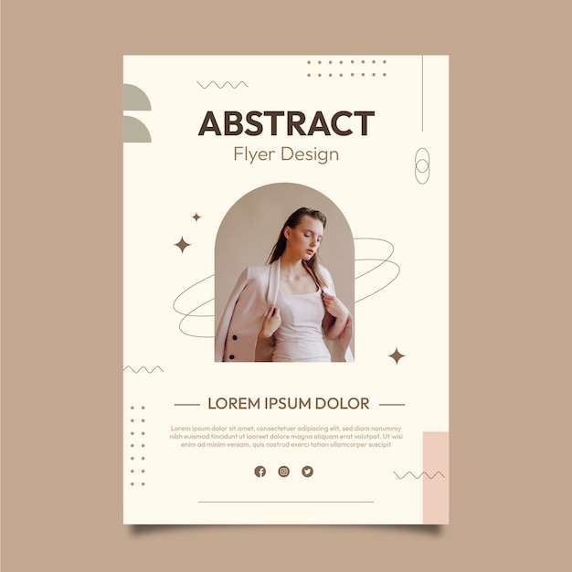 Flaches design minimalistisches poster-template-design