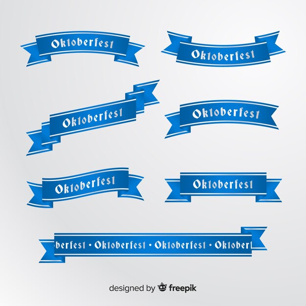 Kostenloser Vektor flaches design oktoberfest band sammlung