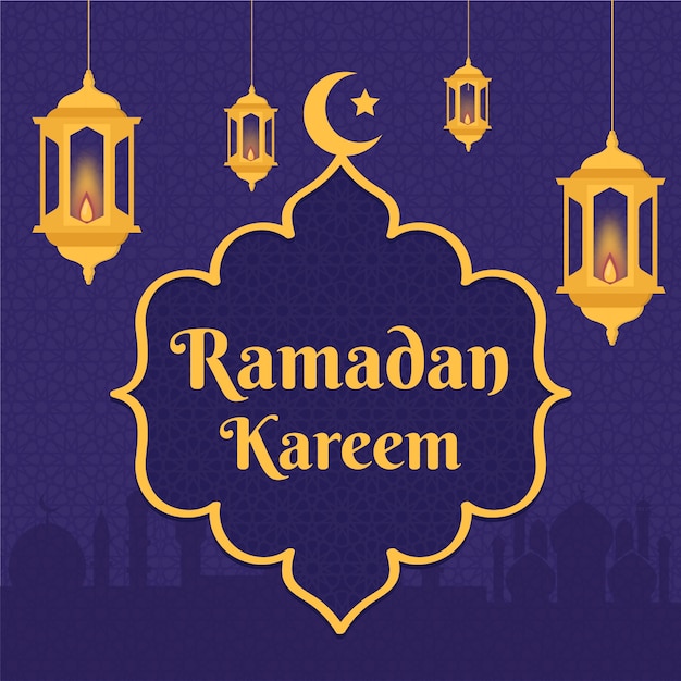 Flaches design ramadan design