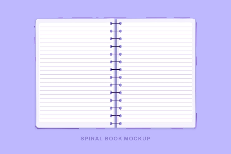 Kostenlose Vektor flaches design spiralbuch mockup