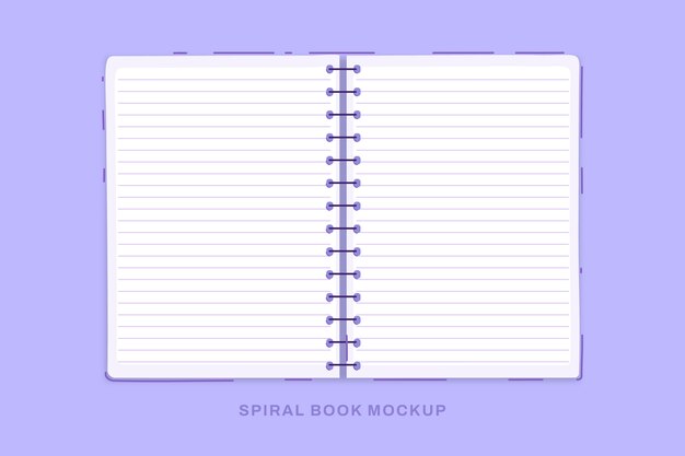 Flaches Design Spiralbuch Mockup