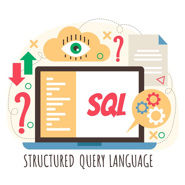 Flaches Design-SQL-Illustration