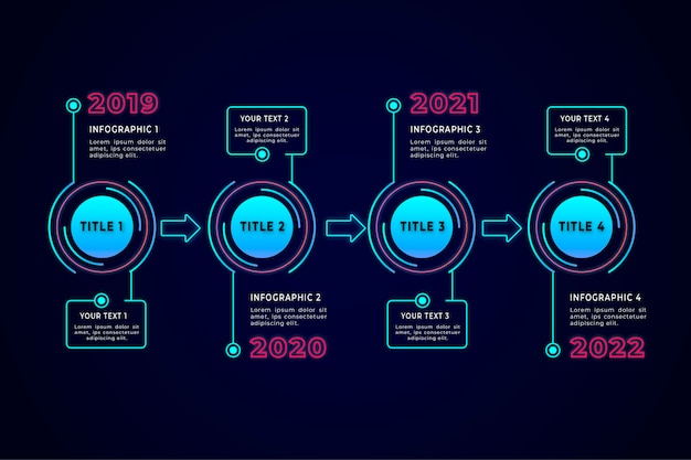 Flaches design timeline infographik