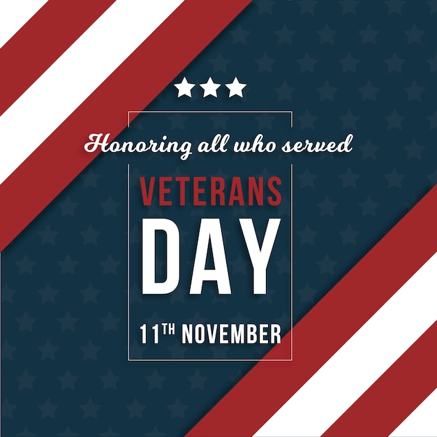 Flaches Design Veterans Day Hintergrund