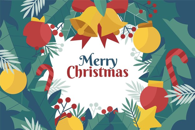 Flaches Design Weihnachten Hintergrund