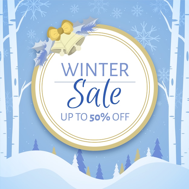 Flaches Design Winter Sale Banner