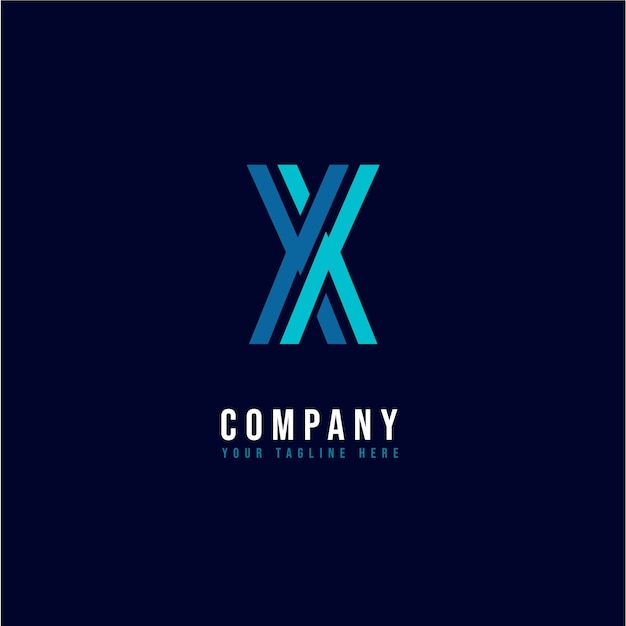 Flaches design x logo-design-vorlage