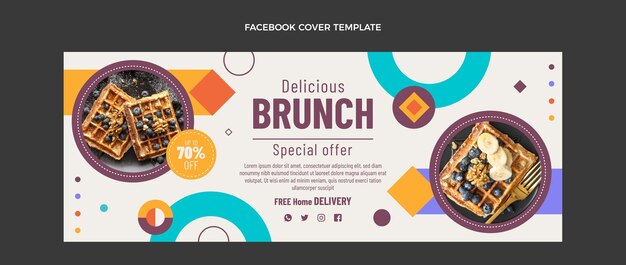 Flaches Essen Facebook-Cover