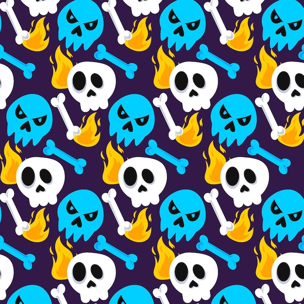 Flaches halloween-musterdesign