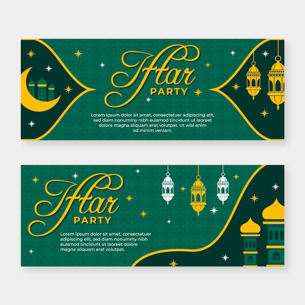 Flaches iftar-bannerset