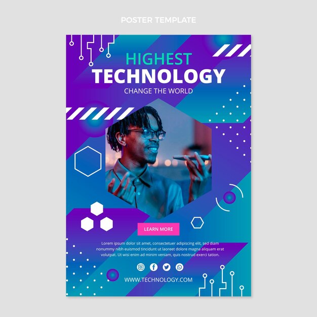 Flaches Minimaltechnologie-Poster
